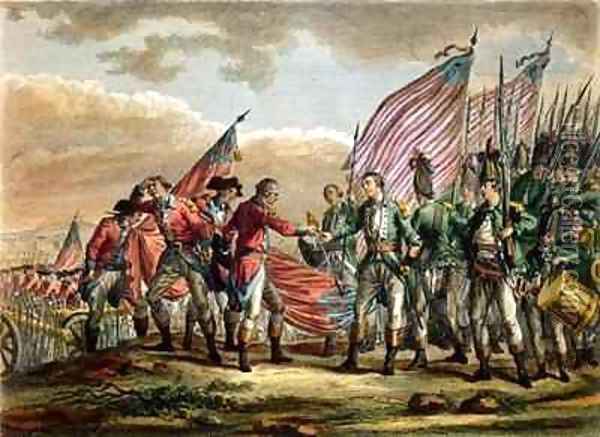 The Surrender of General John Burgoyne at the Battle of Saratoga Oil Painting - Fauvel
