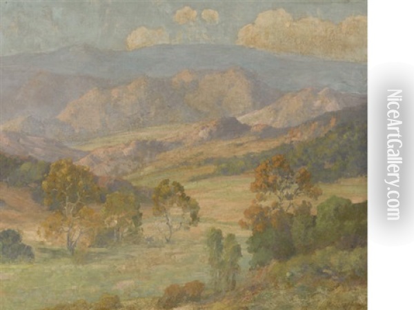 Pink Rolling Hills Oil Painting - Maurice Braun