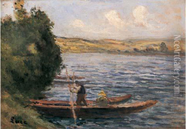 Les Barques Oil Painting - Maximilien Luce