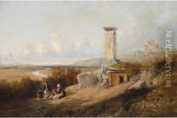 The Lion Tomb At Xanthus, Lycia Oil Painting - Harry John Johnson