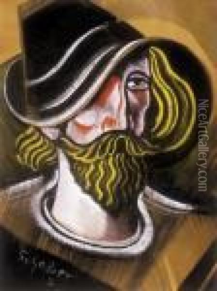 Man In A Hat Oil Painting - Hugo Scheiber