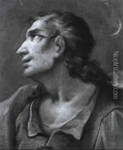 Kopfstudie Des Apostels Johannes Oil Painting - Martino Altomonte