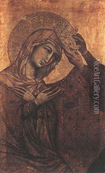 Coronation of the Virgin 1308-11 Oil Painting - Duccio Di Buoninsegna