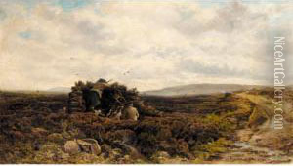 On The Grouse Moor Oil Painting - John Smart