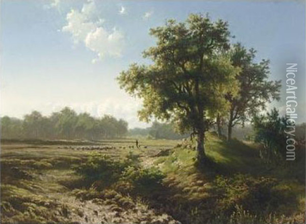 A View Of The Veluwe In Summer Oil Painting - Paul Joseph Constantine Gabriel