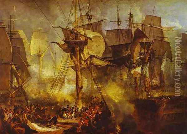 The Battle of Trafalgar Oil Painting - Joseph Mallord William Turner