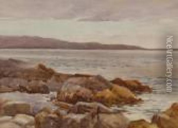 Mounts Bay Near Newlyn Oil Painting - John Gutteridge Sykes
