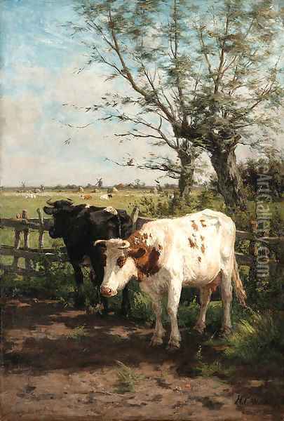 Out to pasture Oil Painting - Hermanus Gerhardus Wolbers