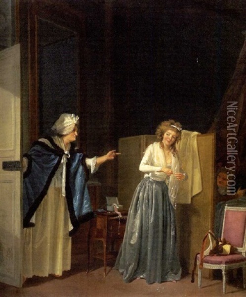 La Mere En Courroux Oil Painting - Louis Leopold Boilly