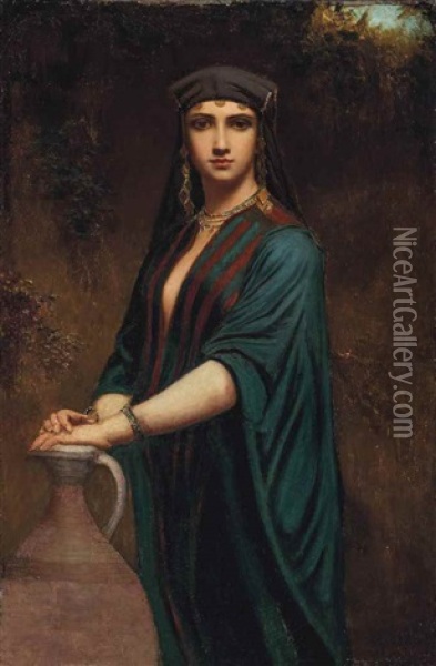 The Egyptian Girl Oil Painting - Charles Zacharie Landelle