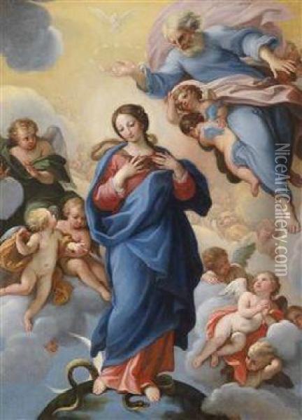 Madonna Immaculate Oil Painting - Bartolomeo Giuseppe Chiari