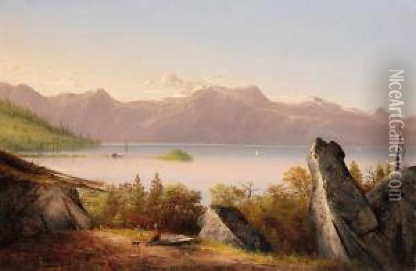 Lake Tahoe Oil Painting - Norton Bush