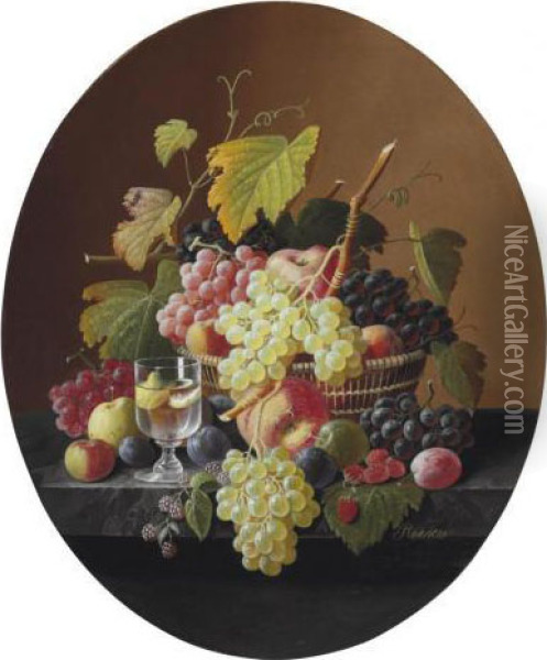 Fruit Still Life Oil Painting - Severin Roesen