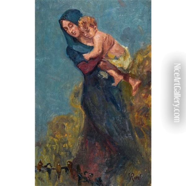 Madonna Col Bambino Oil Painting - Luigi Rossi