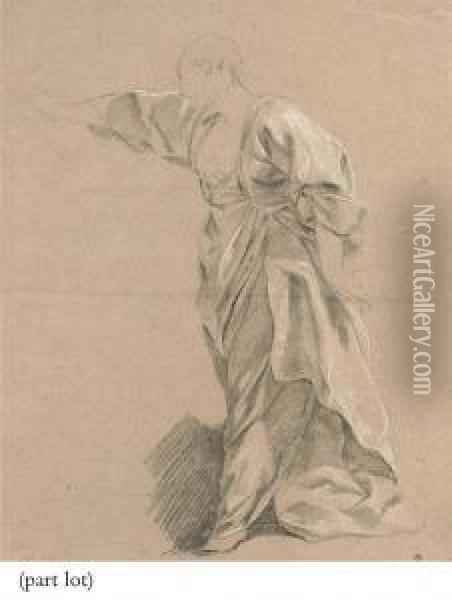 Drapery Study Of A Woman With An Outstretched Arm Oil Painting - Louis Lagrenee