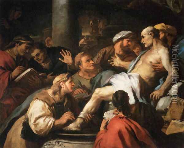 The Death of Seneca 2 Oil Painting - Luca Giordano