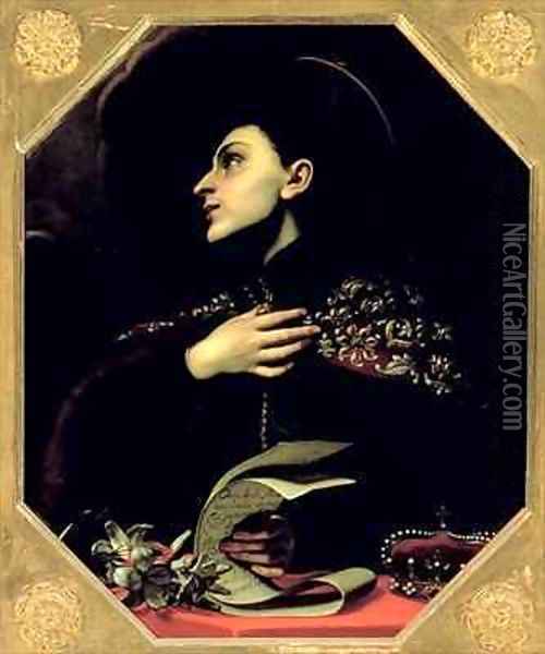 St Casimir 1458-84 Oil Painting - Carlo Dolci