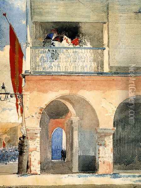 Customs House, Santiago de Cuba Oil Painting - Winslow Homer