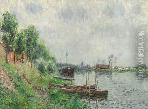 Bord De Riviere, Oise Oil Painting - Gustave Loiseau