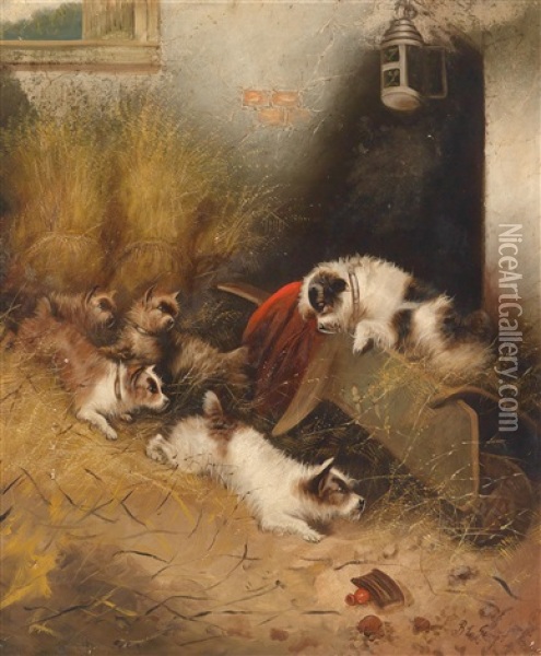 Das Versteck Oil Painting - Bernard de Gempt