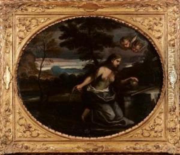 La Maddalena Penitente Oil Painting - Giovanni Gioseffo da Sole