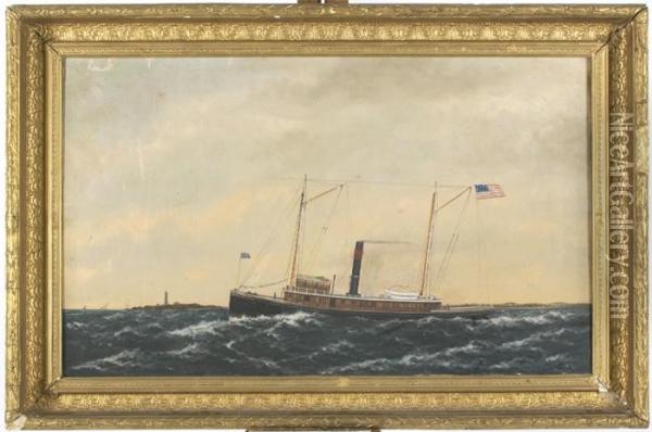 Thetugboat Lockhart Oil Painting - William Pierce Stubbs