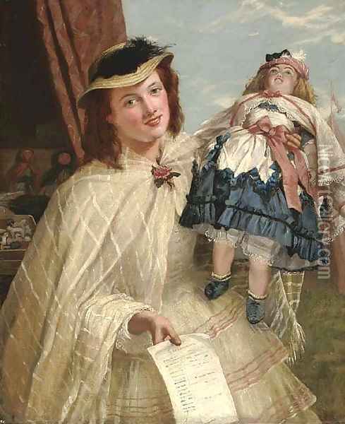 The doll Oil Painting - Henry Nelson O'Neil