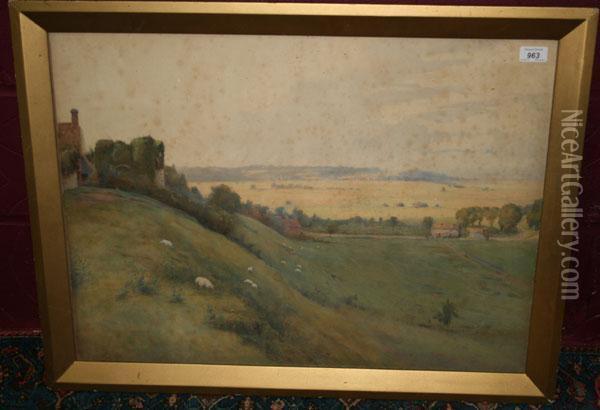 Extensive Landscape Entitled Oil Painting - Stanley Inchbold
