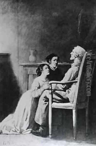 The Death of Jean Valjean Oil Painting - Gustav Brion