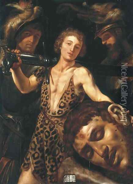 The Triumph of David over Goliath Oil Painting - Ludovicus Finsonius (see FINSON, Louis)