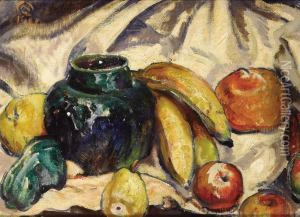 Still Life With Fruit Oil Painting - Henry George Keller