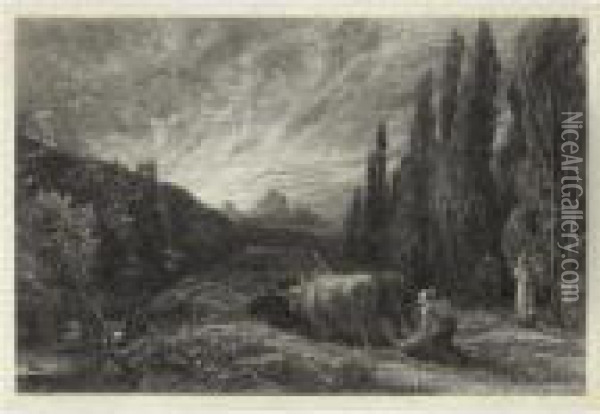 The Ploughman Oil Painting - Samuel Palmer