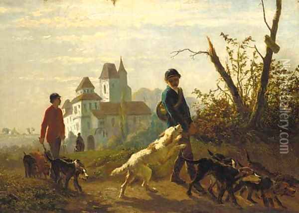 Returning home Oil Painting - French School