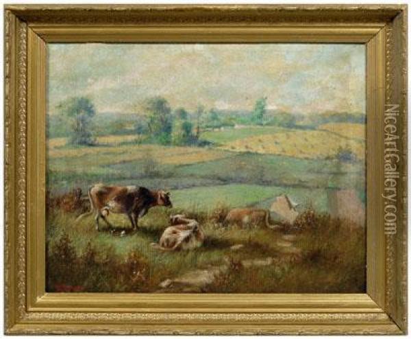 Long Island Farm Oil Painting - Robert Harvey