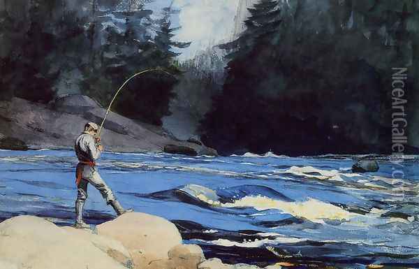 Quananiche, Lake St. John Oil Painting - Winslow Homer