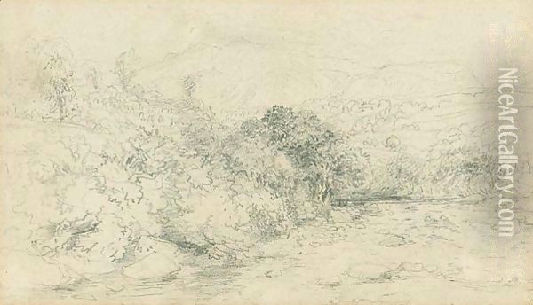 Landscape Drawing Oil Painting - David Cox