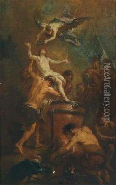 The Martyrdom Of St. Vitus Oil Painting - Martin Johann Schmidt