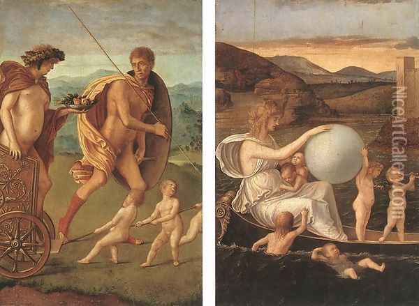 Four Allegories-Perseverance and Fortune c. 1490 Oil Painting - Giovanni Bellini