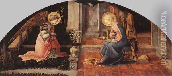 The Annunciation 1448-50 Oil Painting - Fra Filippo Lippi