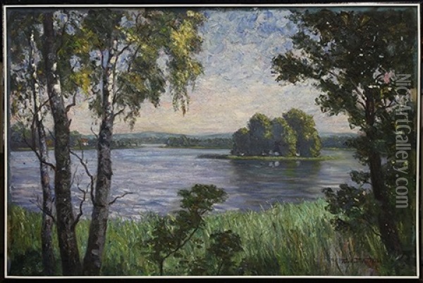 Liebesinsel Am Scharmuetzelsee Oil Painting - Theodor Wedepohl