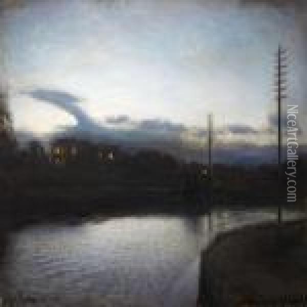 Twilight Oil Painting - Julius Paulsen