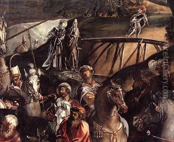 The Crucifixion (detail) 6 Oil Painting - Jacopo Tintoretto (Robusti)