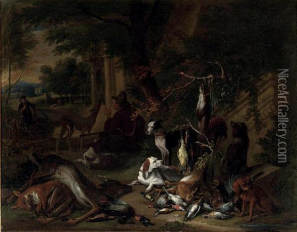 The Spoils Of The Hunt Oil Painting - Adriaen de Gryef