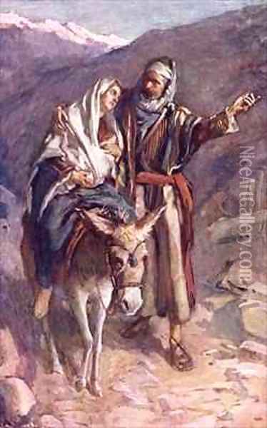 The flight into Egypt Oil Painting - Harold Copping