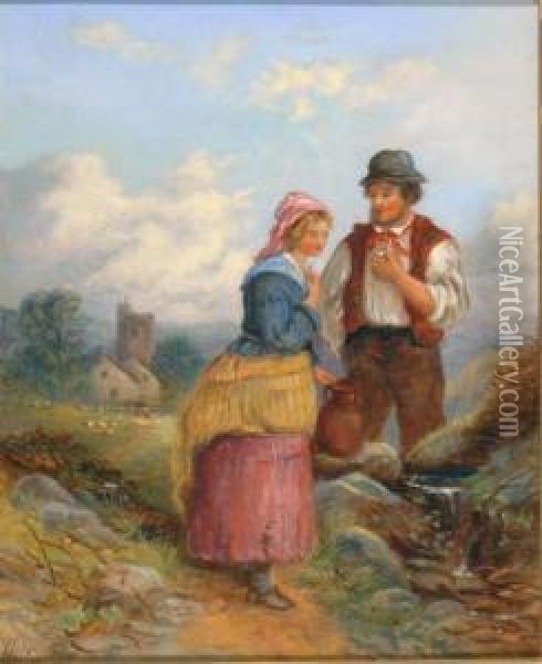 By The Spring Oil Painting - Joseph Horlor