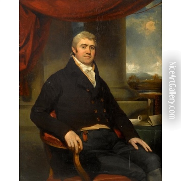 Portrait Of John Reid Oil Painting - Sir Martin Archer Shee