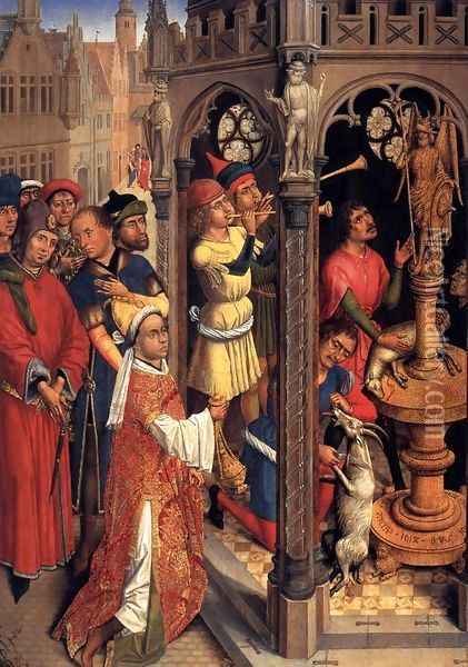 St Augustine Sacrificing to a Manichaean Idol Oil Painting - Flemish Unknown Masters