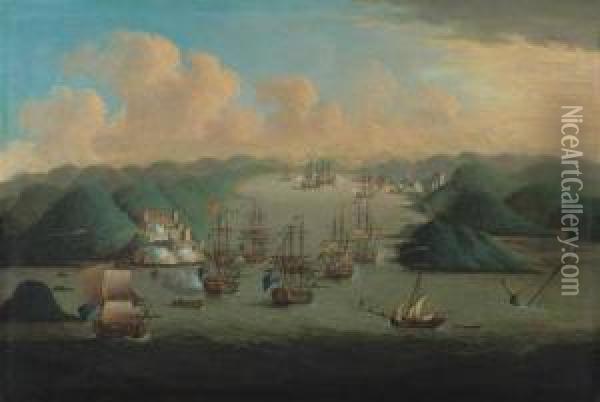 The Taking Of Porto Bello, 23rd November 1739 Oil Painting - Samuel Scott