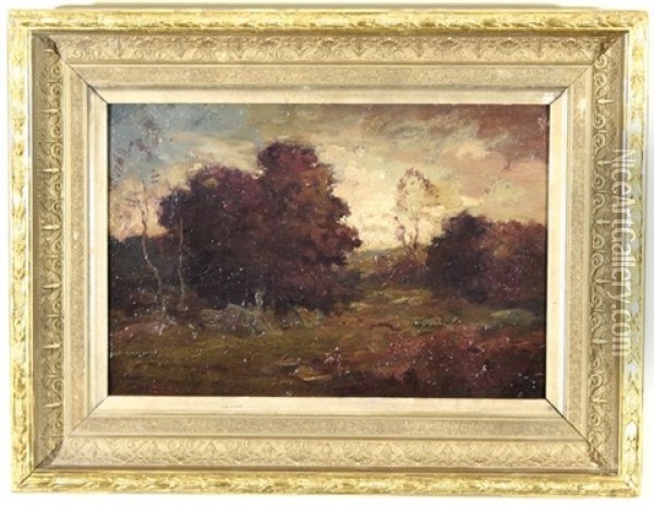 New England Autumn Oil Painting - George Matthew Bruestle