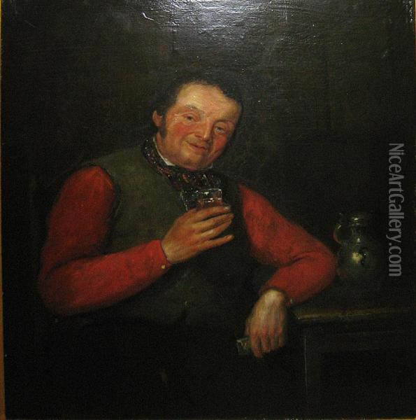 De Wijnproever Oil Painting - Adrien Ferdinand de Braekeleer